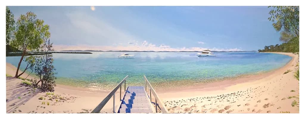 Serenity by the Shore: A Tranquil Beach Escape with Crystal Clear Waters and Gentle Waves