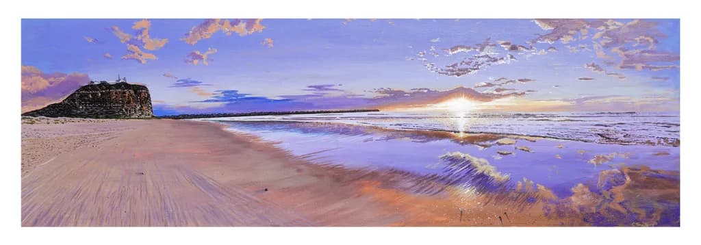 Serenity at Dusk: A Coastal Sunset Reflection