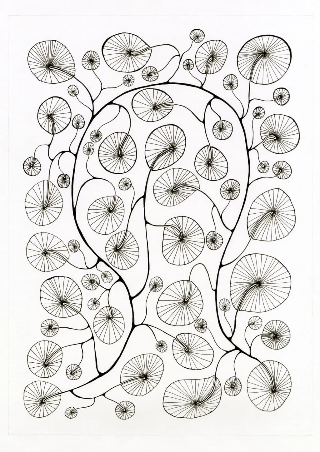 Whispers of Nature: An Intricate Monochrome Botanical Dance