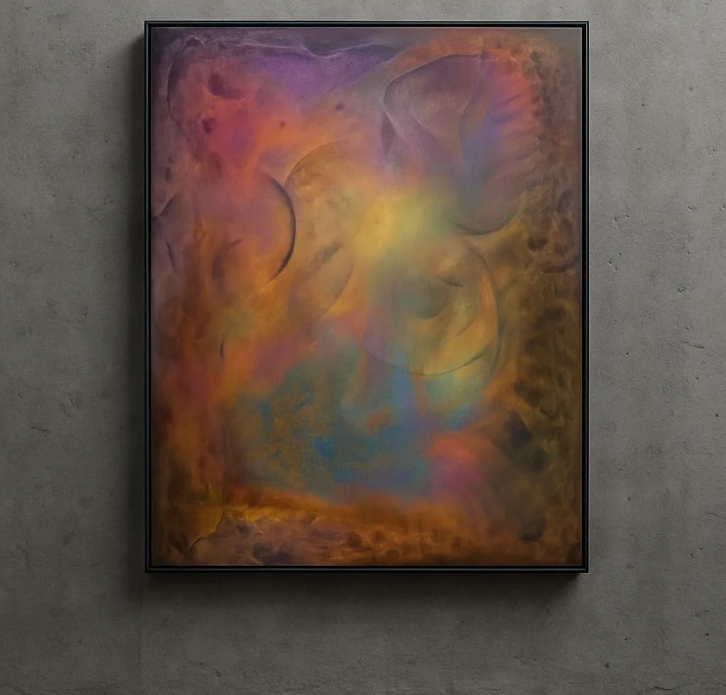 Ethereal Whispers: A Dance of Color and Light in Abstract Harmony