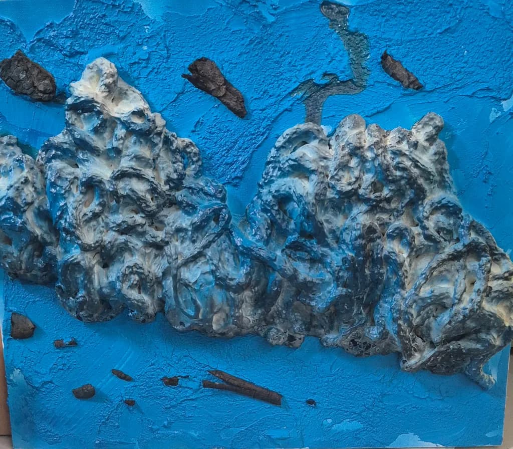 Textured Blue Relief