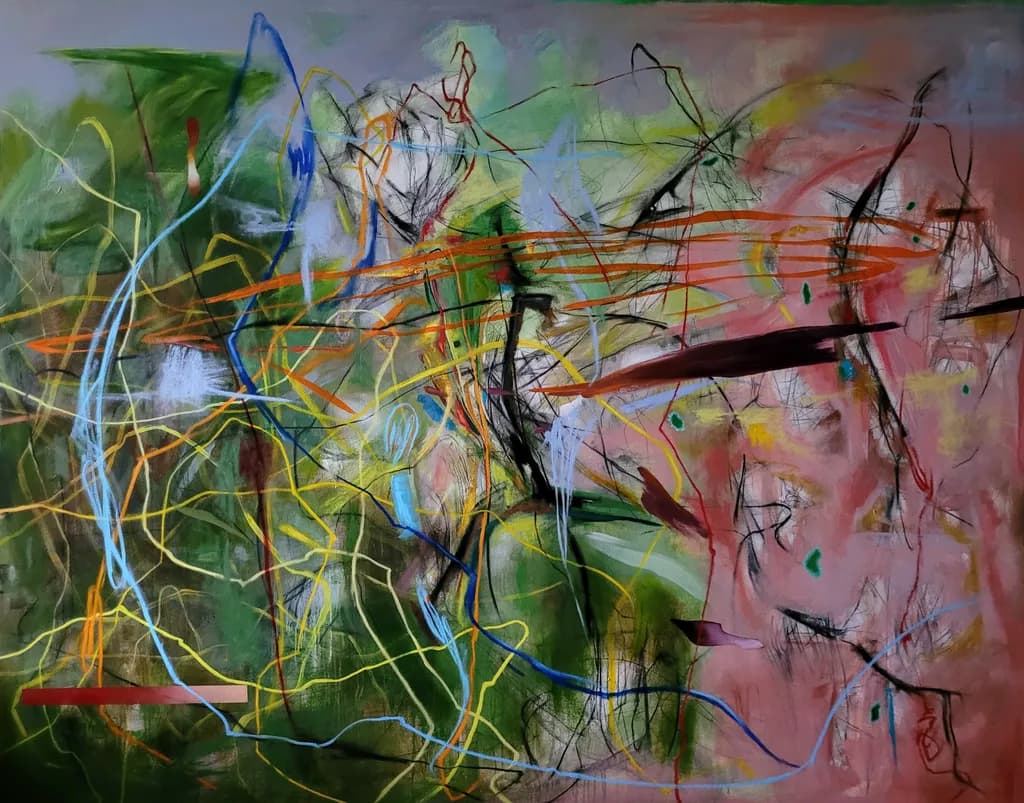 Vibrant Chaos: An Abstract Journey Through Color and Emotion