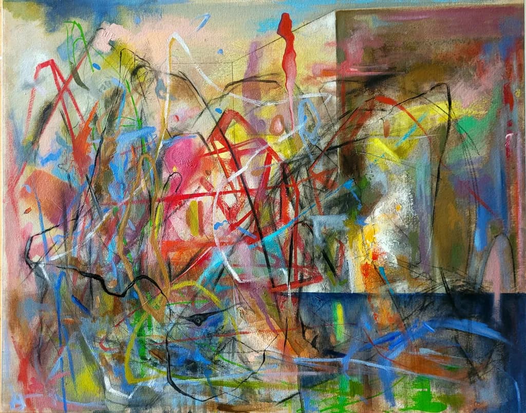 Vibrant Chaos: An Abstract Journey Through Color and Emotion