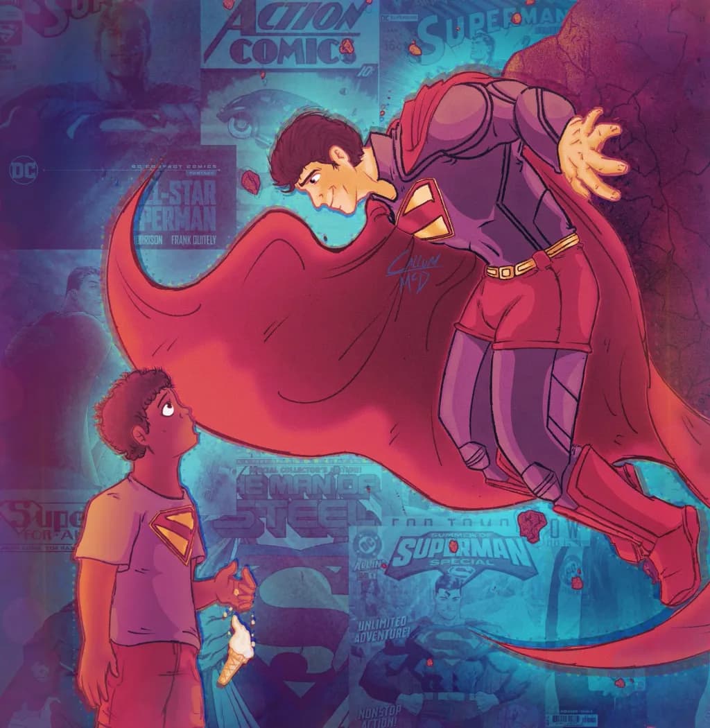 Superhero Dreams: A Young Fan's Encounter with the Man of Steel