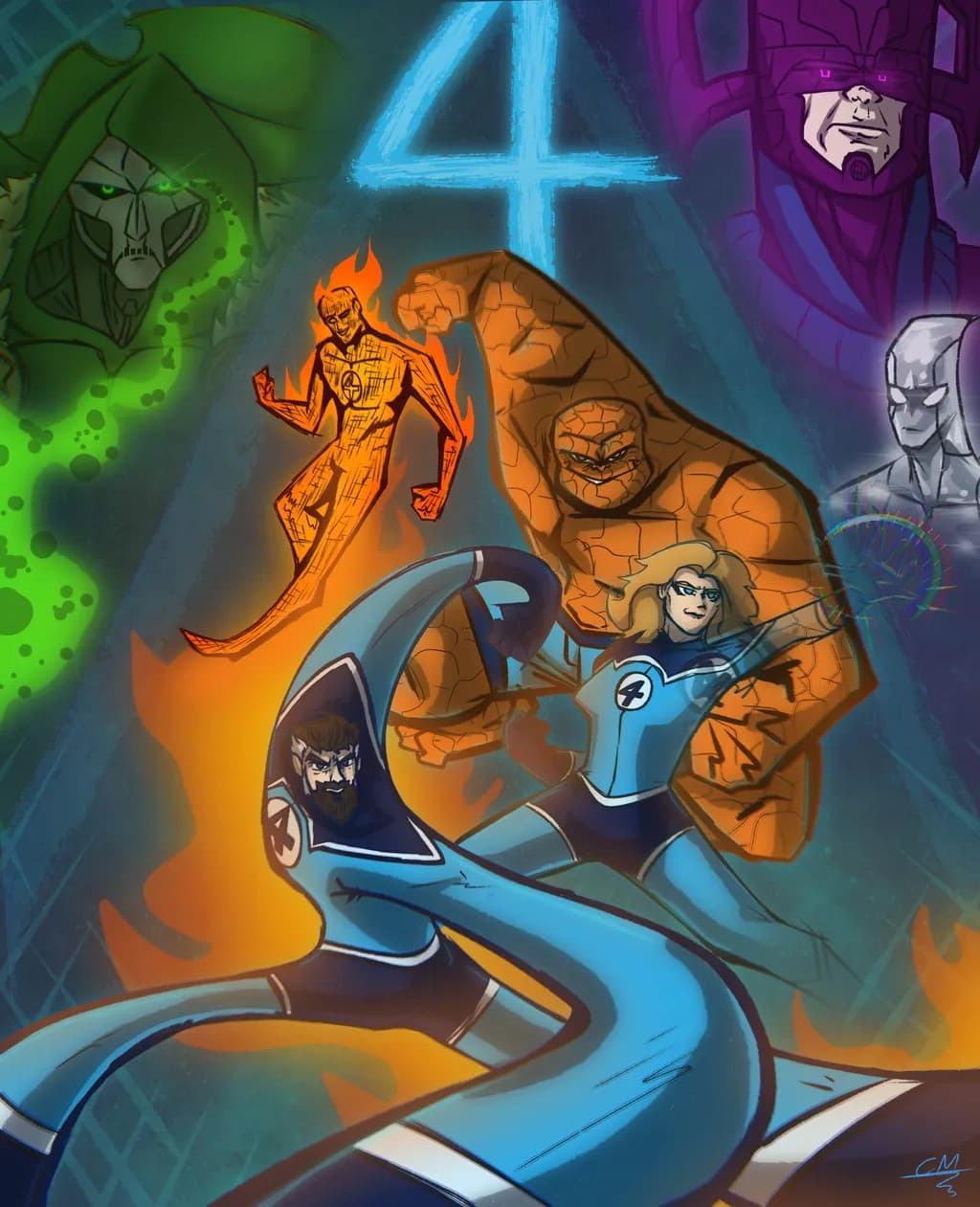 Dynamic Heroes: The Fantastic Four Unite in Action-Packed Adventure