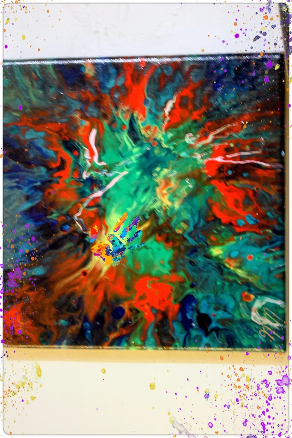 Cosmic Burst: A Vibrant Dance of Color and Emotion