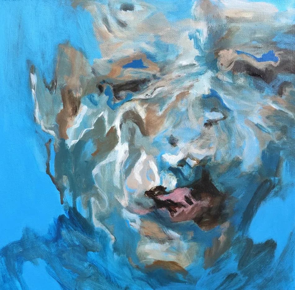 Whispers of Emotion: A Surreal Exploration of Identity in Blue Tones
