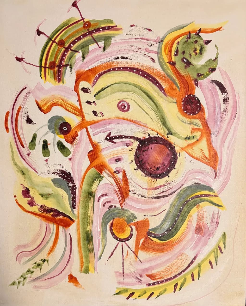 Vibrant Whirlwind: A Dance of Color and Emotion in Abstract Expressionism