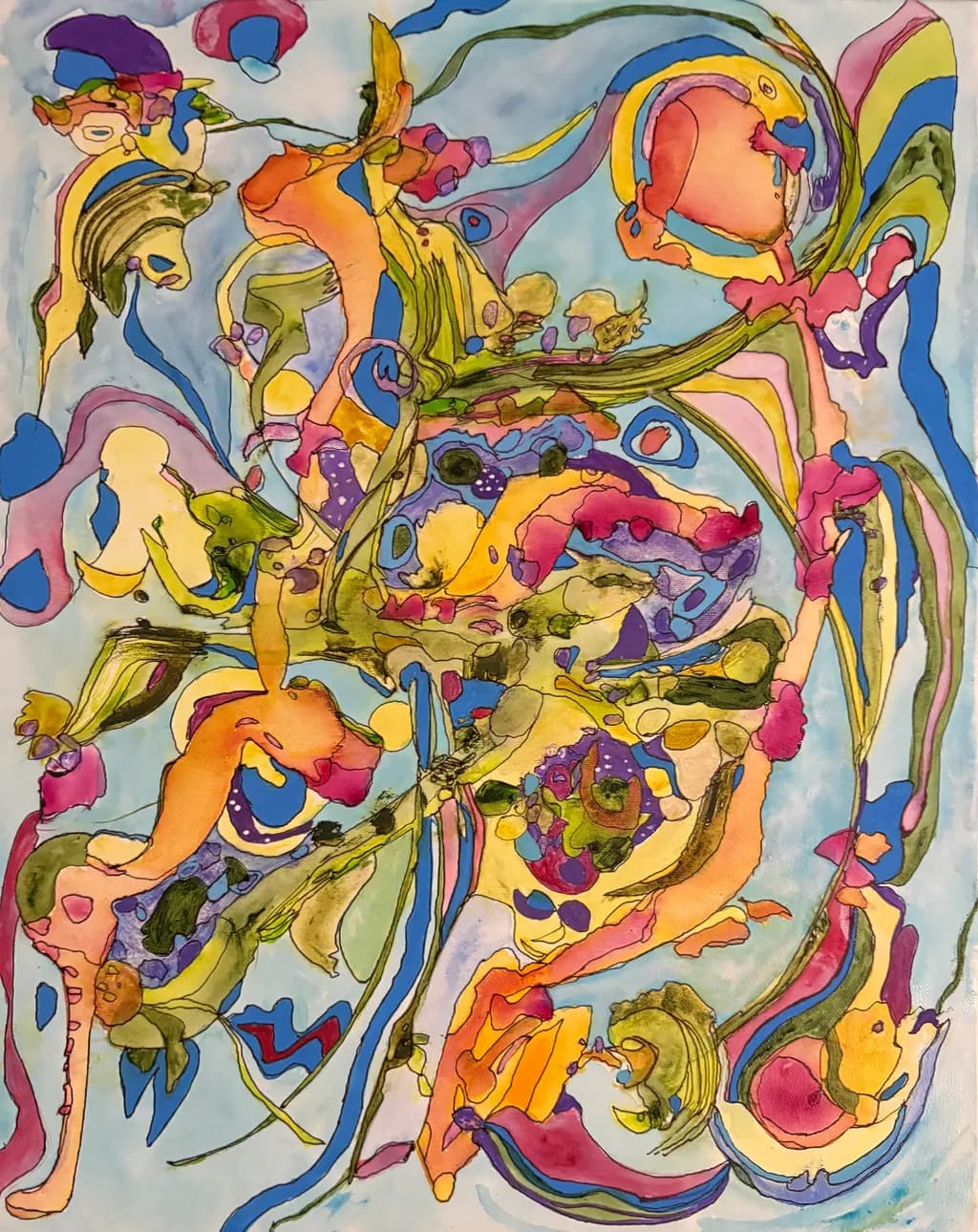 Vibrant Whirlwind: A Dance of Color and Form