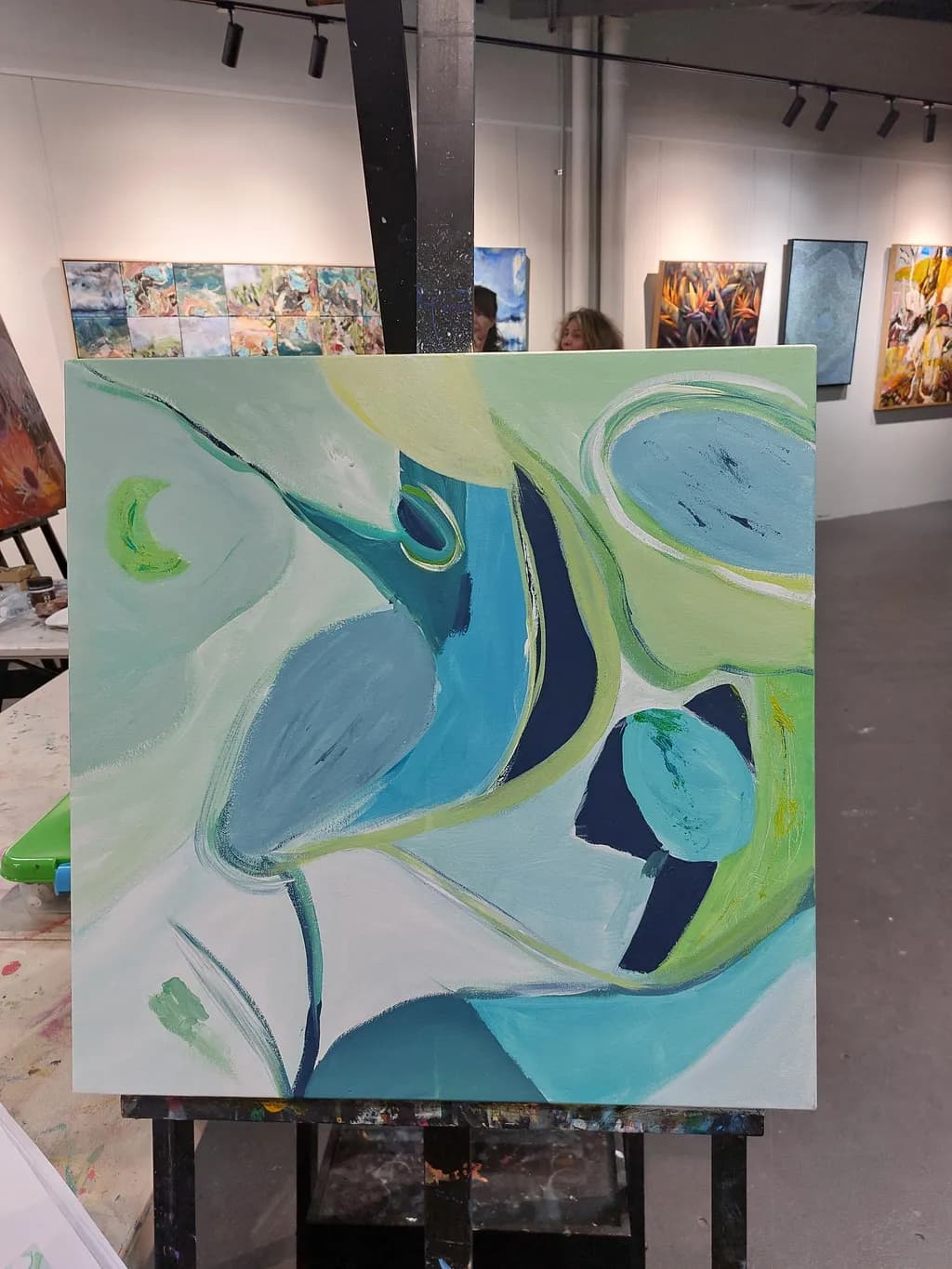 Whispers of Aqua: An Abstract Journey Through Color and Form