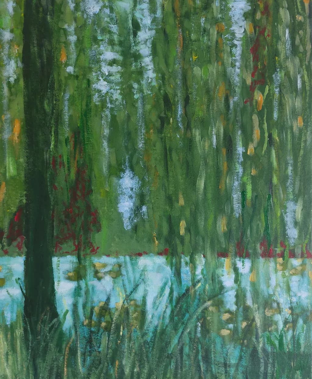 Whispers of Green: A Tranquil Reflection on Nature's Serenity