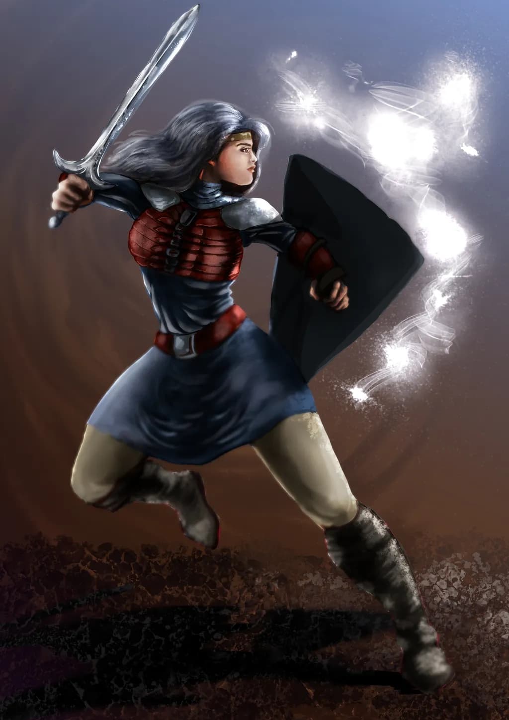 Heroic Dance of the Warrior: A Magical Battle in Motion