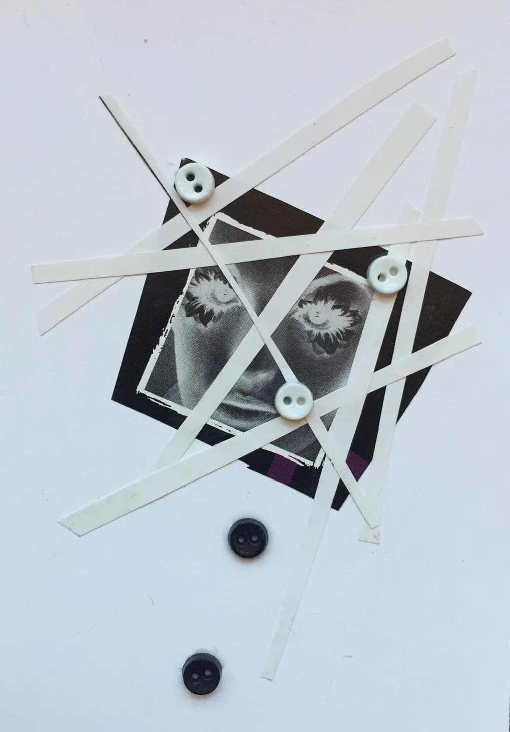 Fragmented Visions: An Abstract Monochrome Collage of Emotion and Form