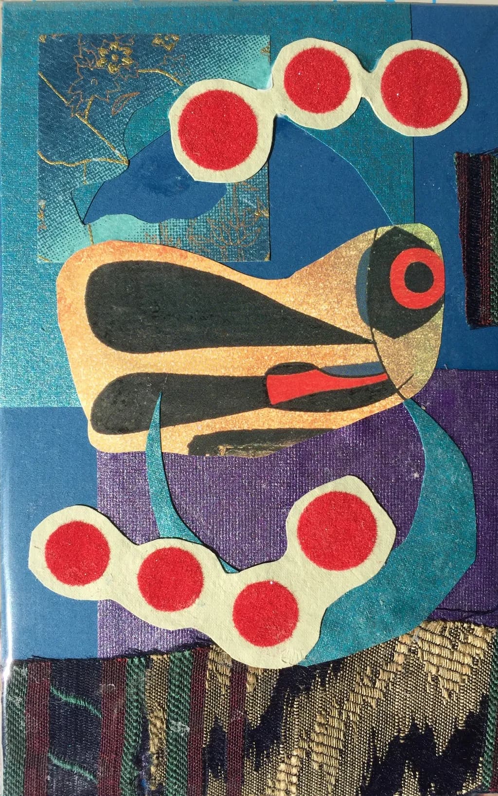 Vibrant Harmony: A Playful Dance of Color and Form in Mixed Media Art