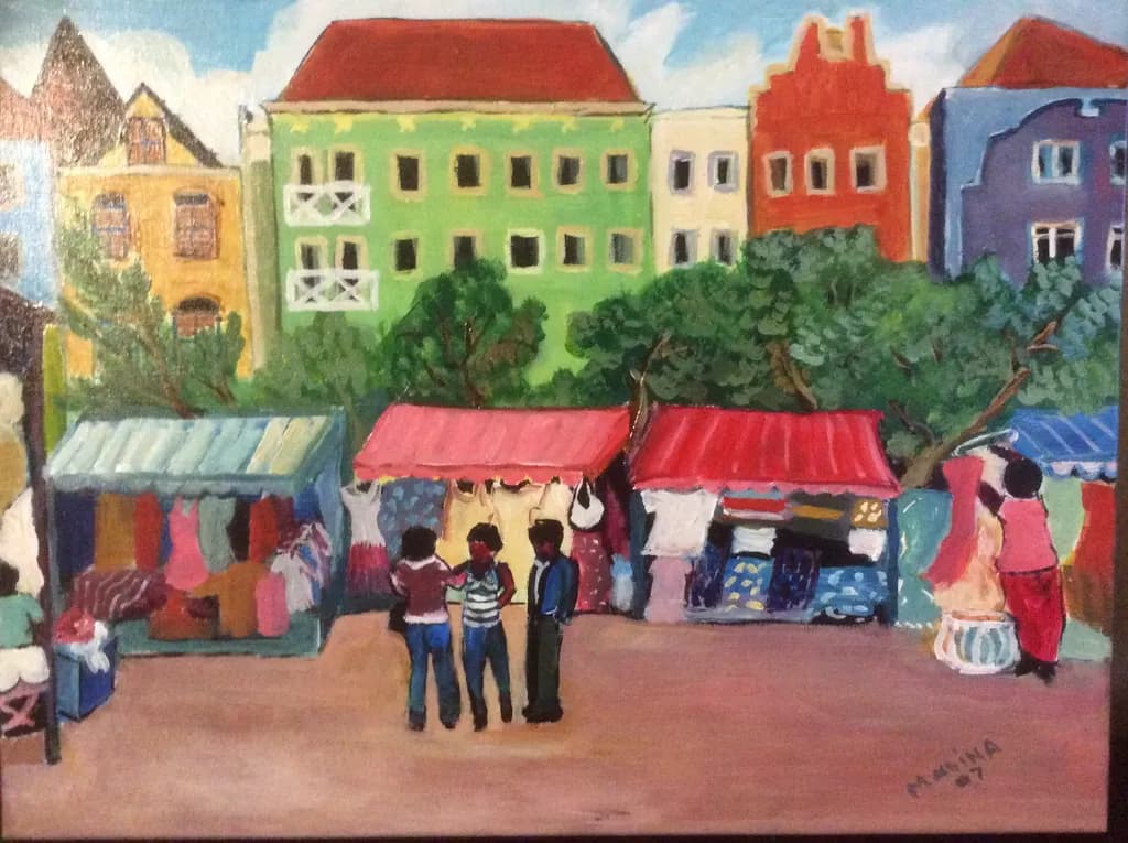 Urban Market Scene