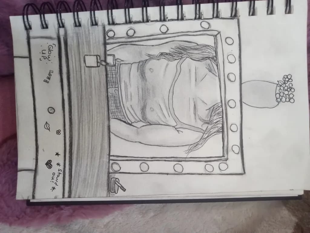 Reflections of Transformation: A Journey to Self-Discovery in Pencil Sketch