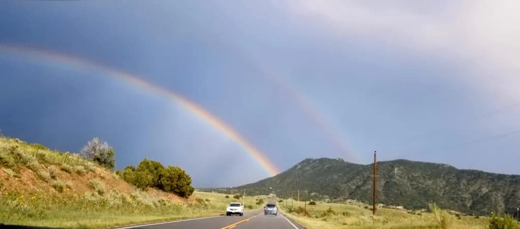 Chasing Rainbows: A Serene Journey Through Nature's Canvas