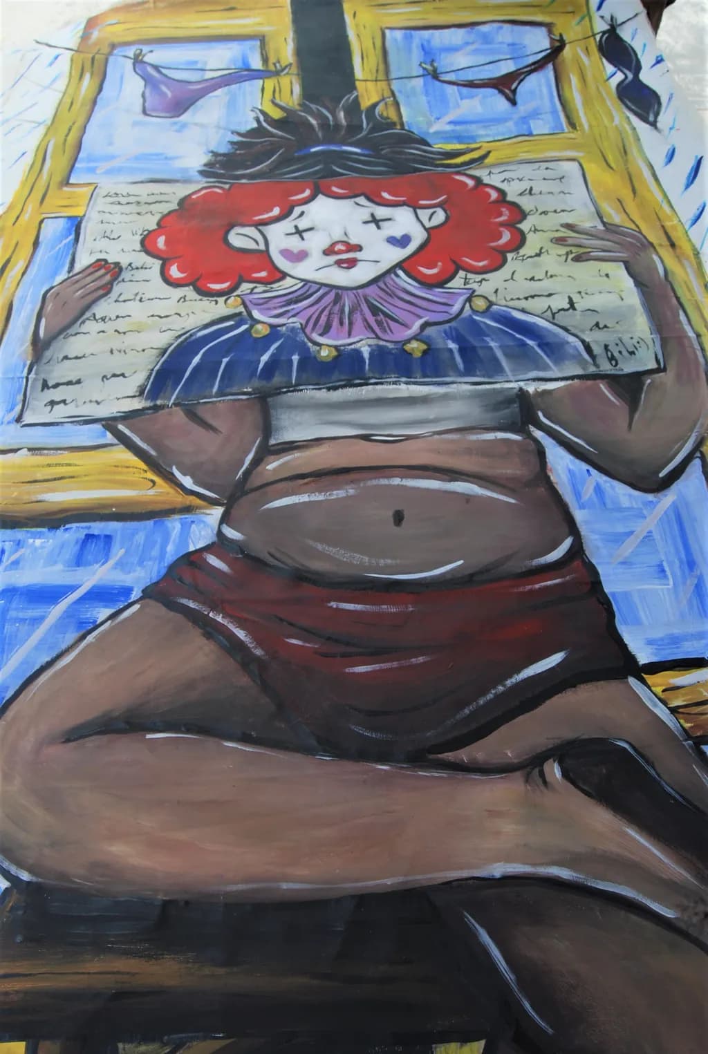 Whimsical Reflections: A Clown's Story in Color and Form