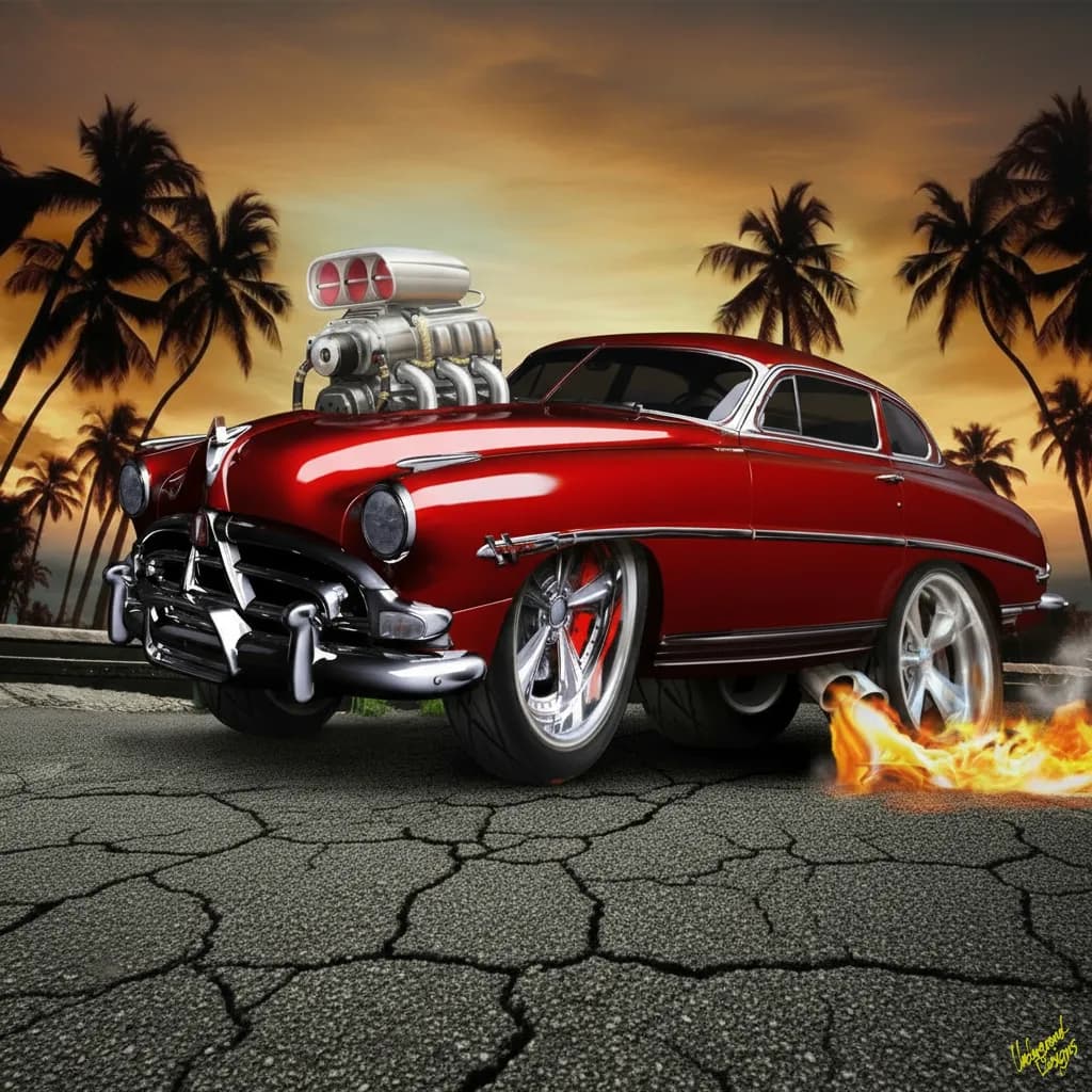 Crazy Red Hot Rod
