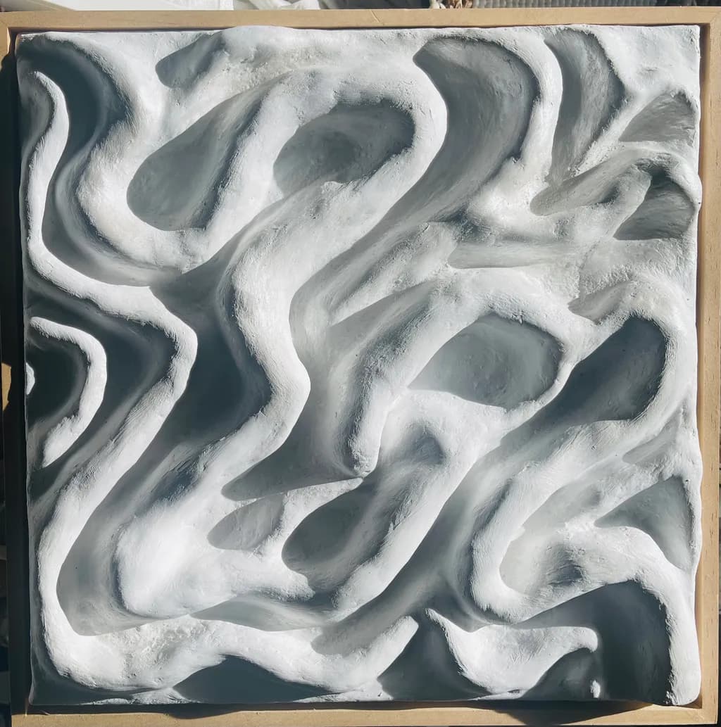 Whispers of White: A Textured Journey Through Abstract Landscapes