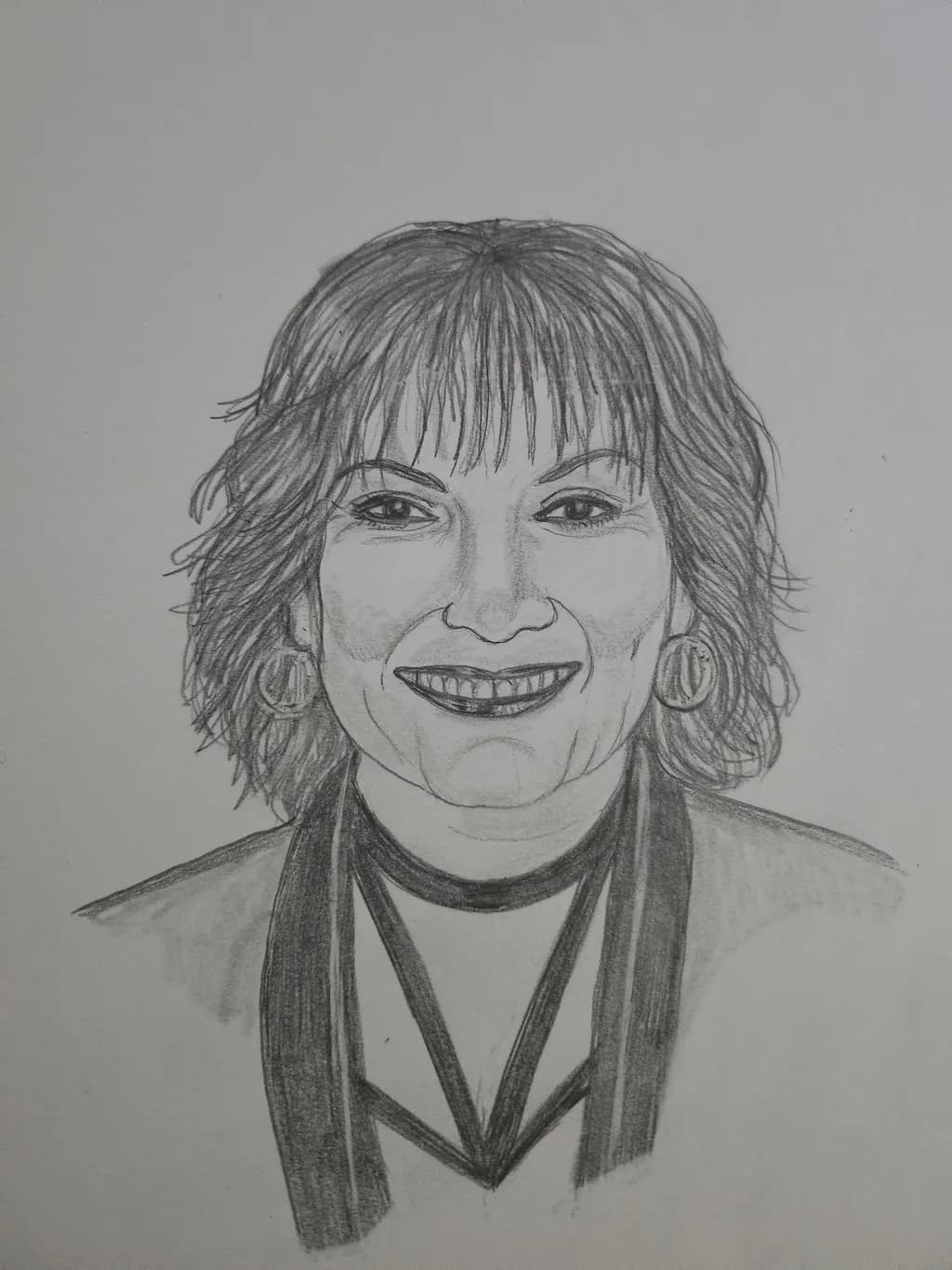 Smiling Portrait in Graphite