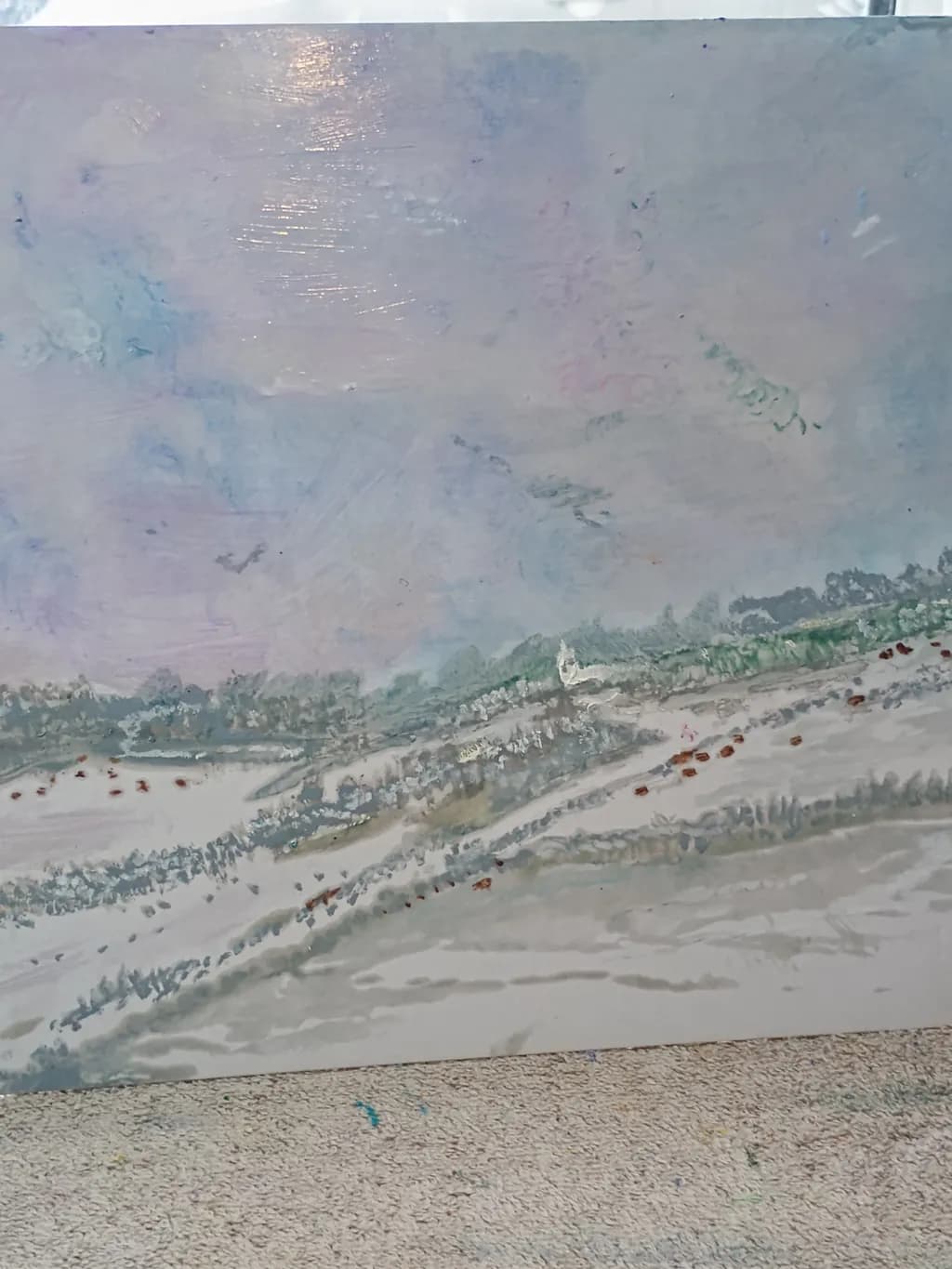Whispers of Serenity: An Abstract Landscape in Soft Colors
