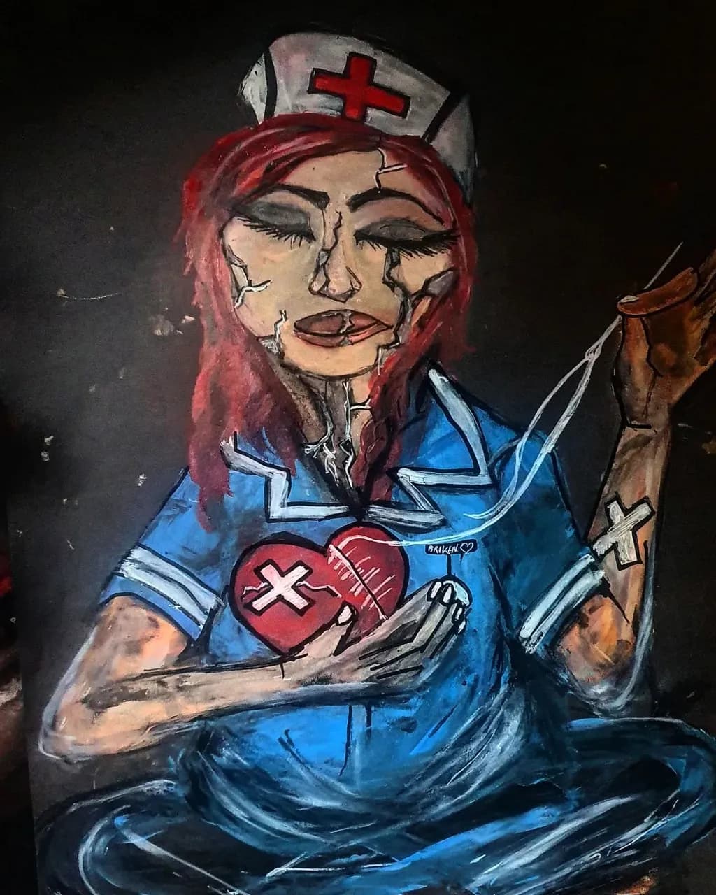 Heartfelt Healing: A Surreal Expression of a Nurse's Emotional Journey