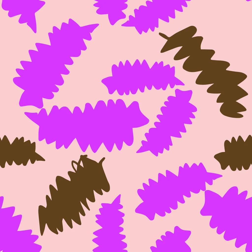 Vibrant Organic Patterns: Playful Abstract Design in Bold Colors
