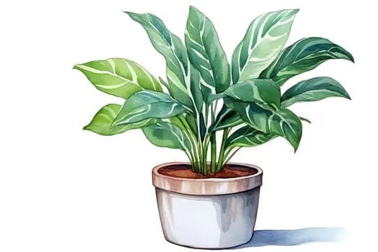 Lush Green Serenity: A Vibrant Indoor Plant Illustration for Nature Lovers