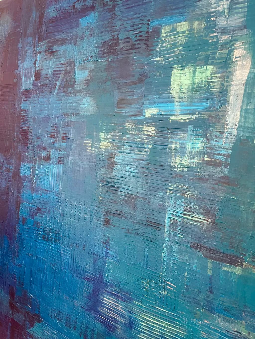 Whispers of the Ocean: A Textured Symphony in Blue and Green Hues
