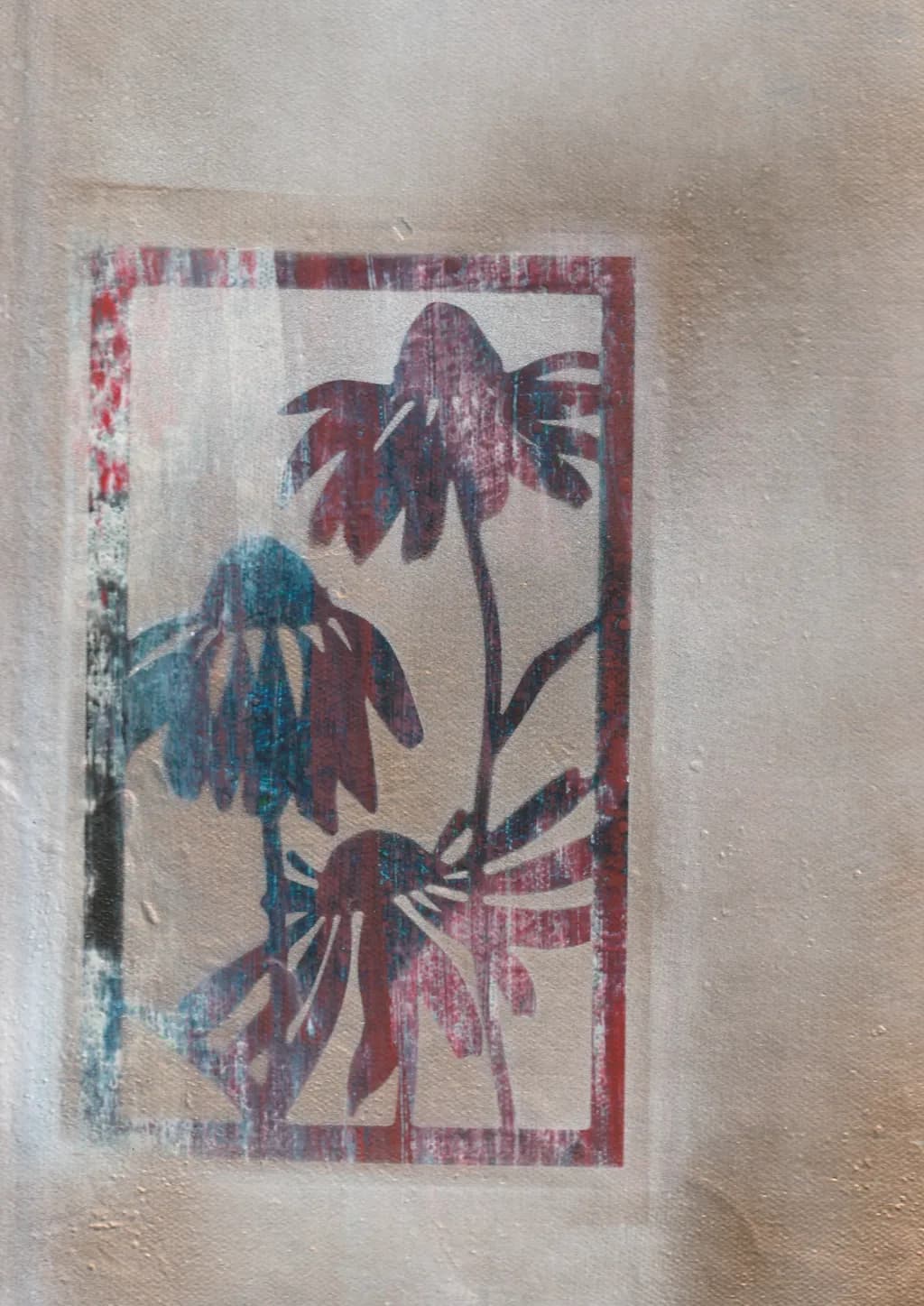 Whispers of Nature: A Floral Embrace in Abstract Hues