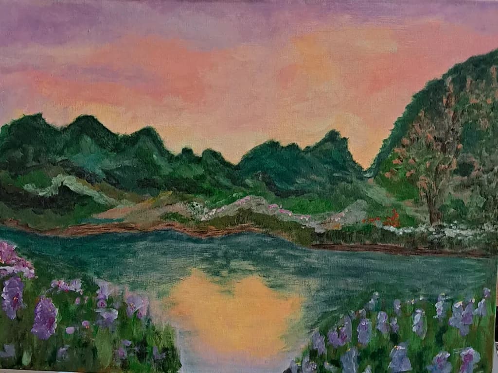 Serenity at Dusk: A Tranquil Reflection of Nature's Beauty