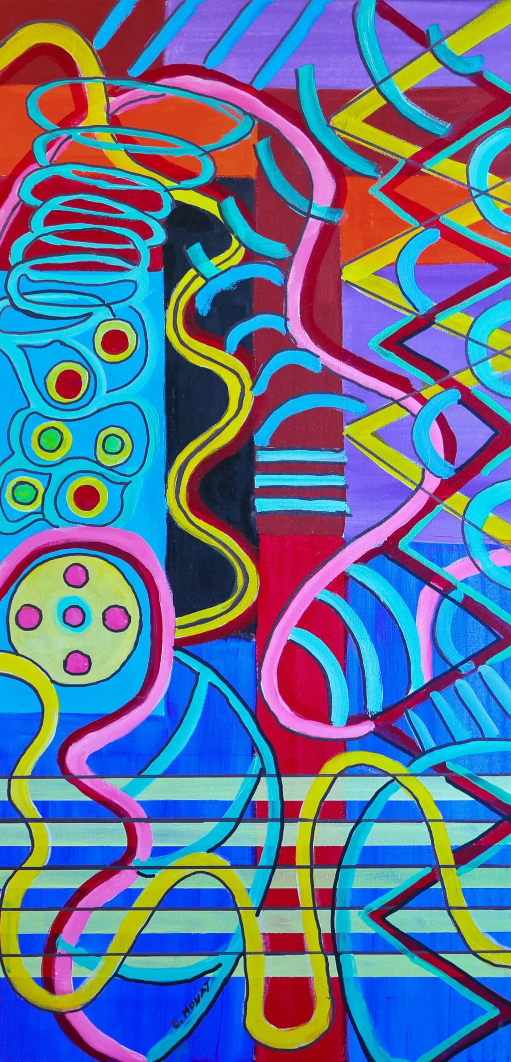 Vibrant Whirls: A Dance of Color and Form