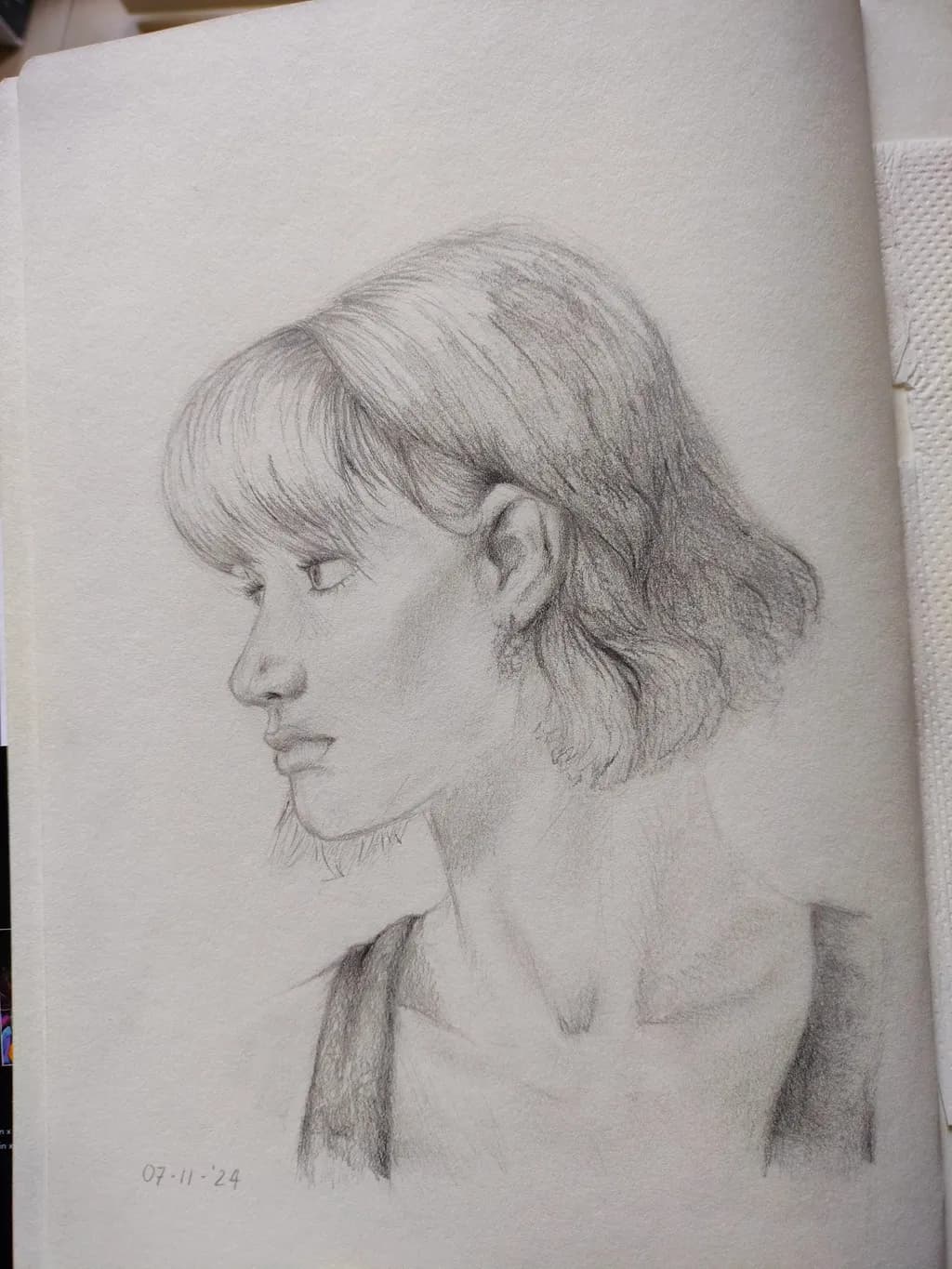 Monochrome Profile Sketch