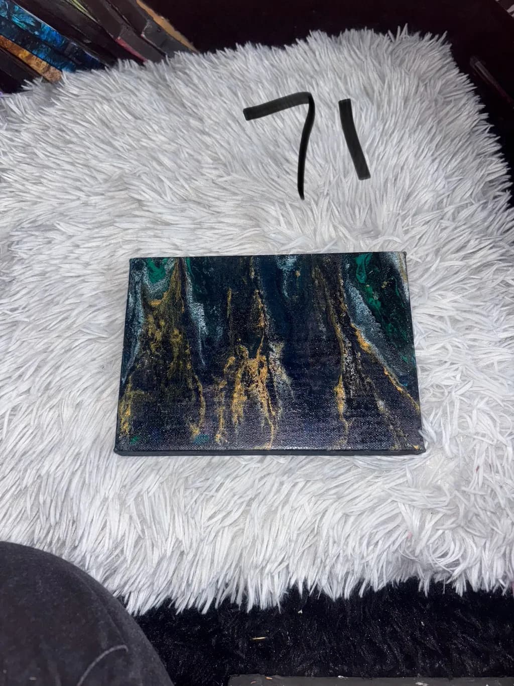 Mystical Depths: A Captivating Fusion of Dark Greens and Golds in Abstract Art