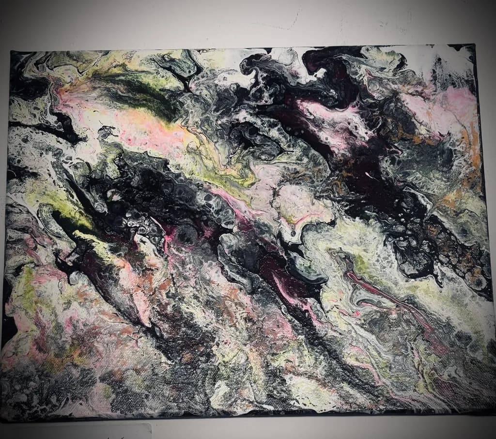 Ethereal Swirls: A Dance of Color and Texture in Abstract Fluid Art