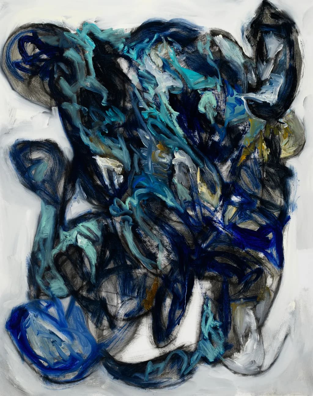 Whispers of the Deep: An Abstract Exploration of Turbulent Waters