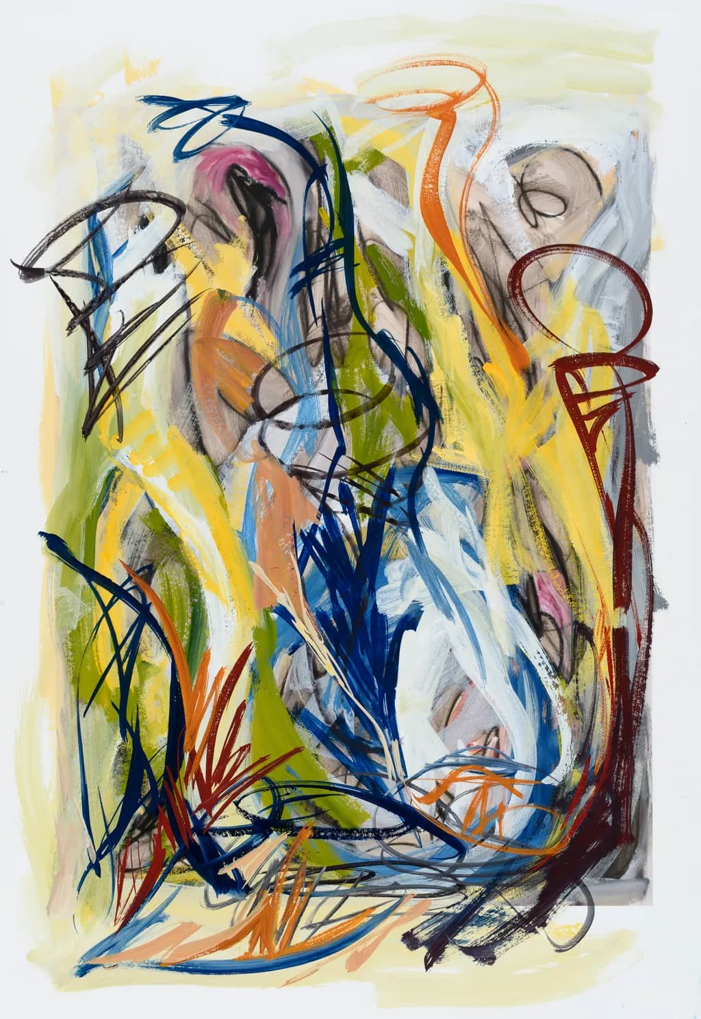 Vibrant Whirlwind: An Abstract Dance of Color and Emotion