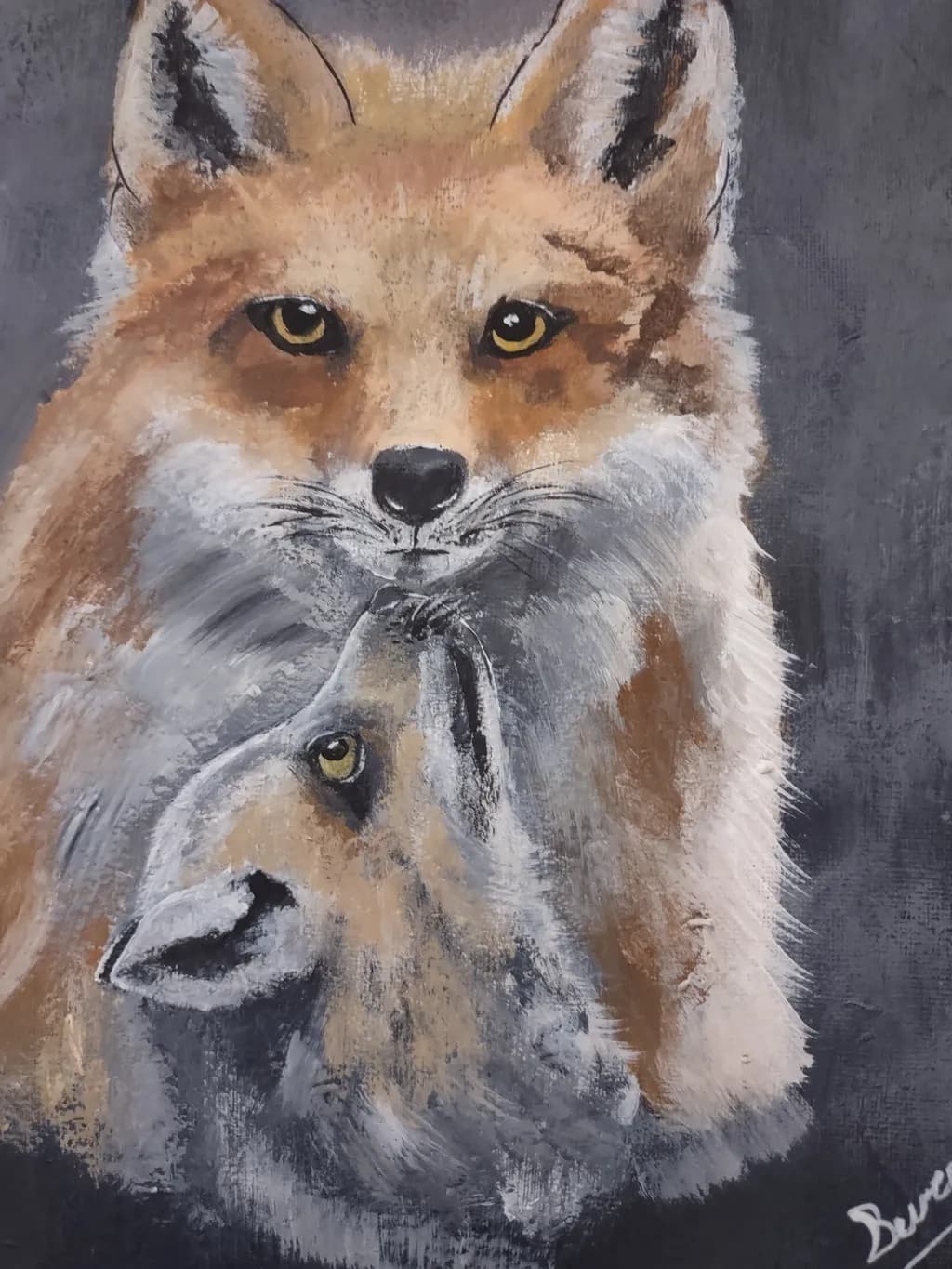 Whispers of the Wild: A Dual Portrait of Foxes in Expression and Texture