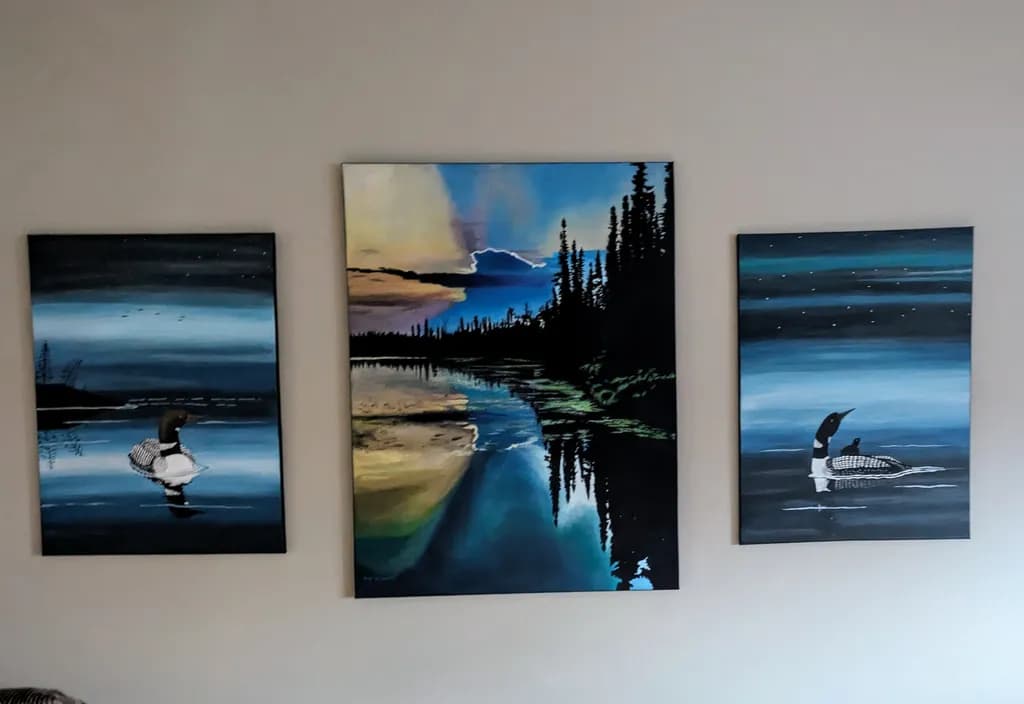 Tranquil Reflections: A Loon's Journey Through Serene Waters at Dusk