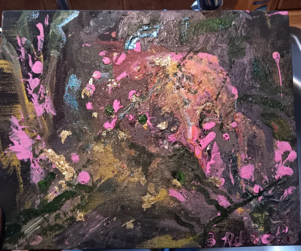 Whispers of Color: An Abstract Journey Through Pink and Gold Textures