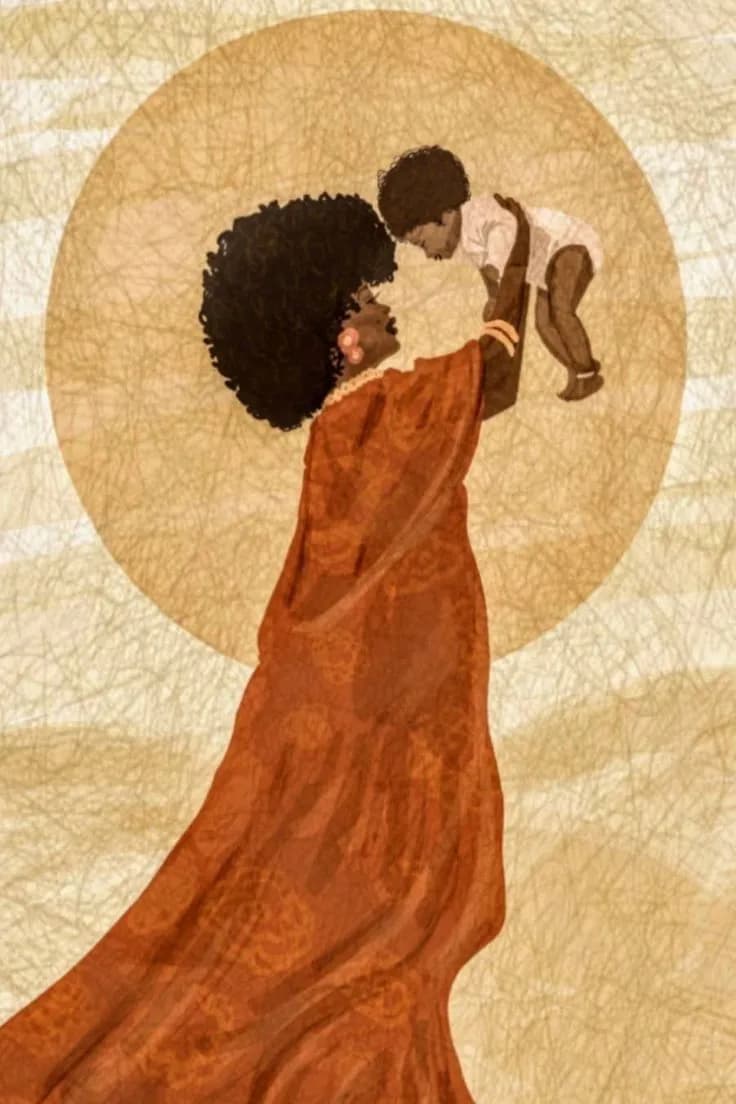 Embrace of Heritage: A Mother’s Love Illuminated