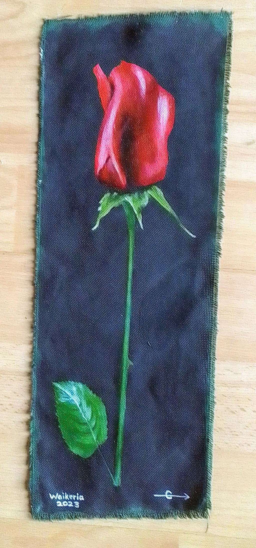 Eternal Elegance: A Striking Red Rose on Canvas