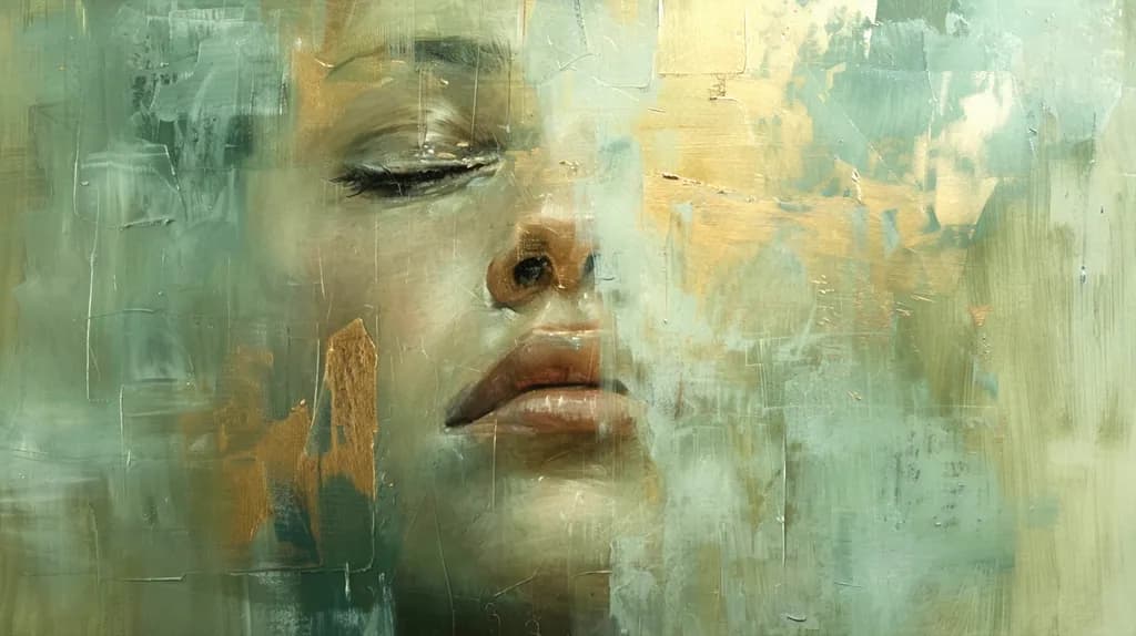 Whispers of Serenity: A Dreamlike Portrait in Ethereal Hues