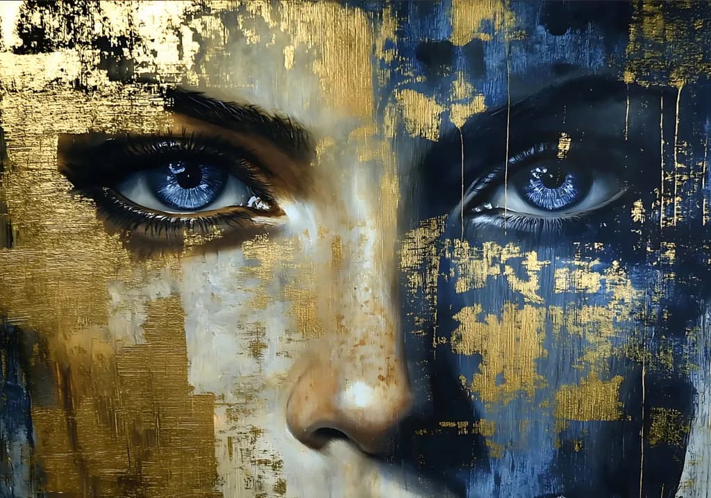 Golden Gaze: A Mesmerizing Portrait of Depth and Emotion