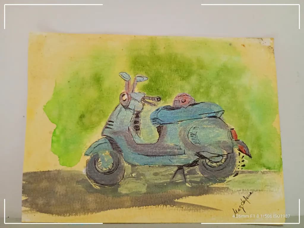Blue Scooter Ride