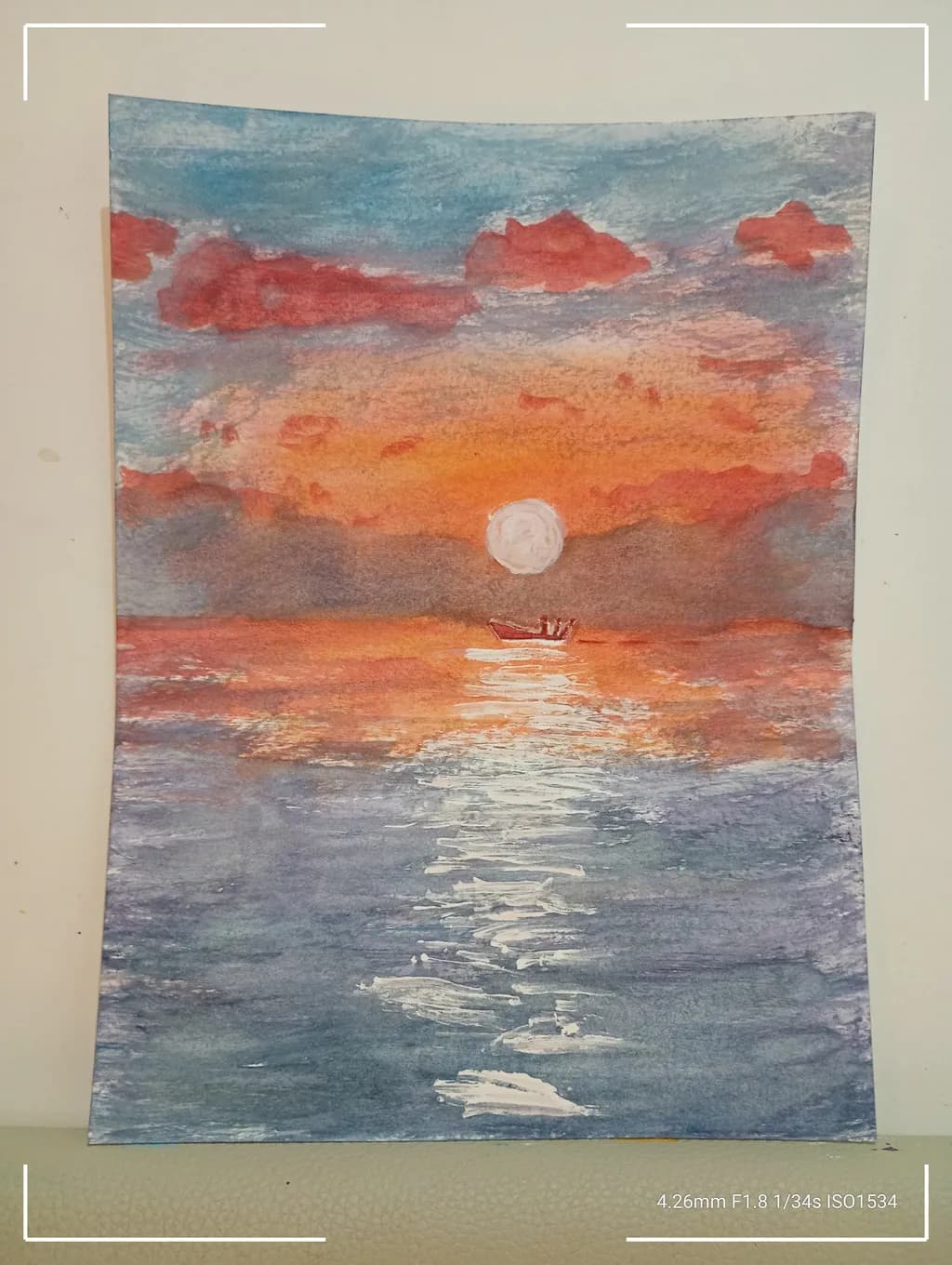 Sunset Boat Reflection