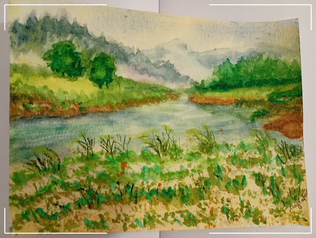 Misty Riverbank