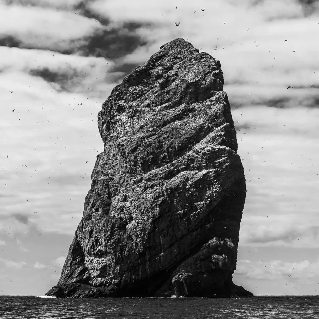 Majestic Monolith: A Black and White Tribute to Nature's Grandeur
