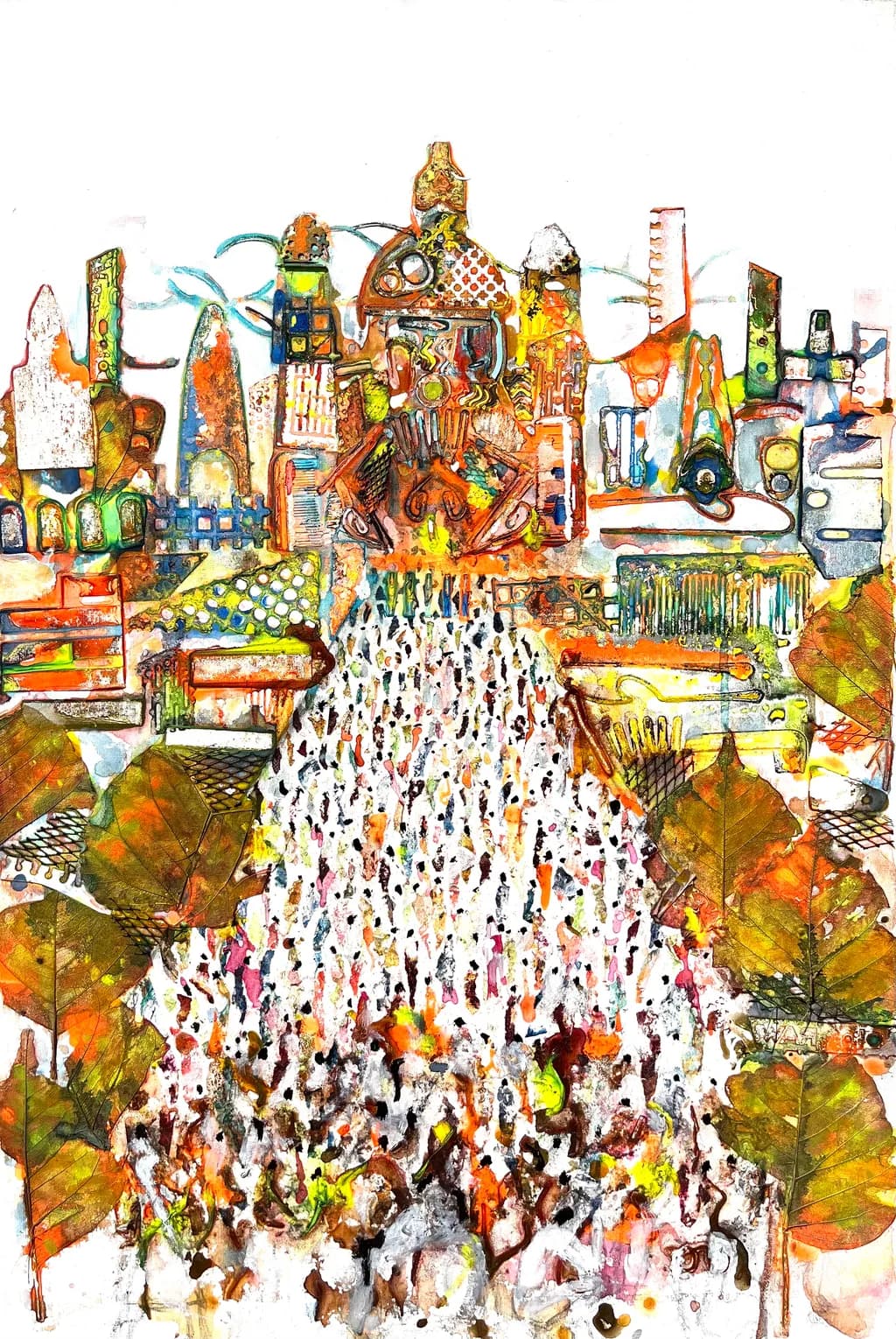 Urban Symphony: A Vibrant Tapestry of Life and Color in the Cityscape